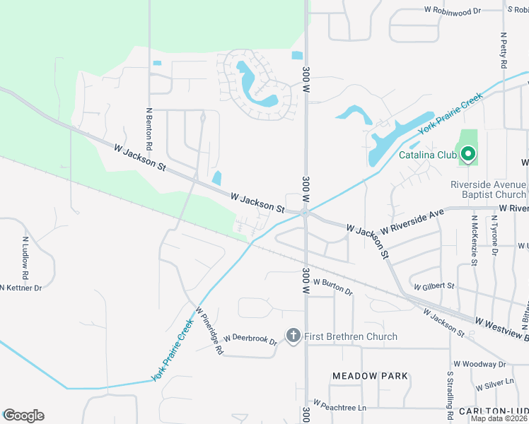 map of restaurants, bars, coffee shops, grocery stores, and more near 5009 West Jackson Street in Muncie