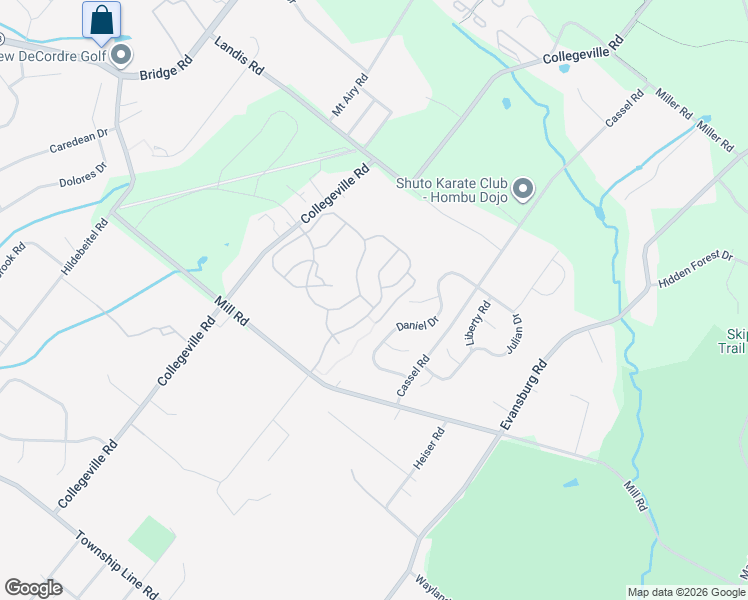map of restaurants, bars, coffee shops, grocery stores, and more near 799 Village Avenue in Collegeville