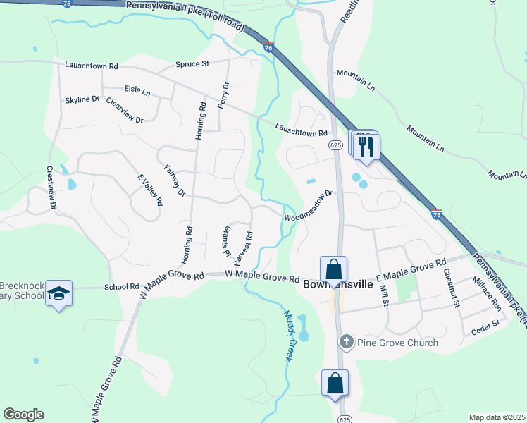 map of restaurants, bars, coffee shops, grocery stores, and more near 153 Woodmeadow Drive in Denver