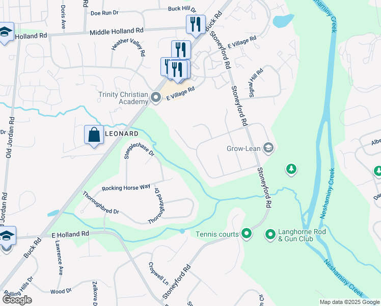 map of restaurants, bars, coffee shops, grocery stores, and more near 1 Saratoga Court in Southampton