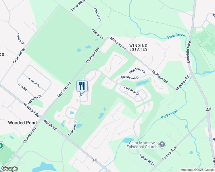 map of restaurants, bars, coffee shops, grocery stores, and more near 557 Fulwell Ct in Ambler