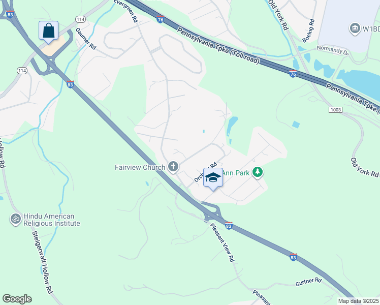 map of restaurants, bars, coffee shops, grocery stores, and more near 209 Walnut Level Road in New Cumberland