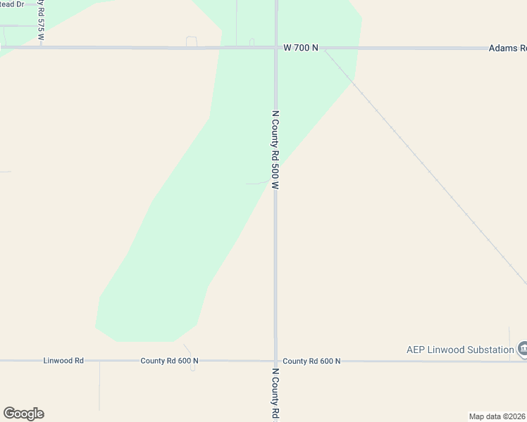 map of restaurants, bars, coffee shops, grocery stores, and more near 6491 North County Road 500 West in Frankton