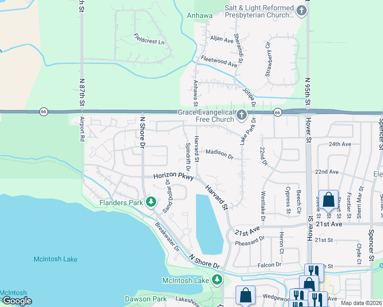 map of restaurants, bars, coffee shops, grocery stores, and more near 2218 Spindrift Drive in Longmont