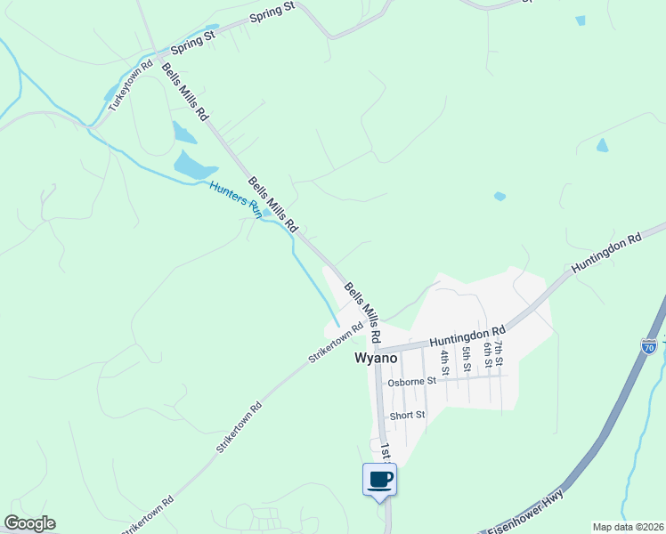 map of restaurants, bars, coffee shops, grocery stores, and more near 2114 1st Street in Yukon