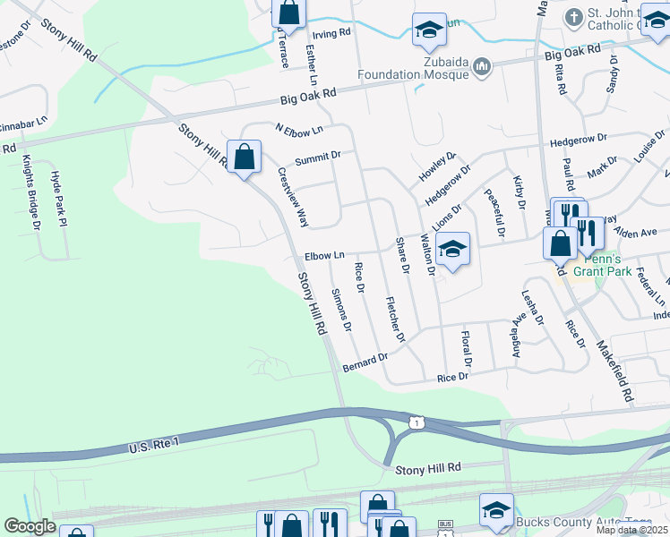 map of restaurants, bars, coffee shops, grocery stores, and more near 197 Simons Drive in Morrisville