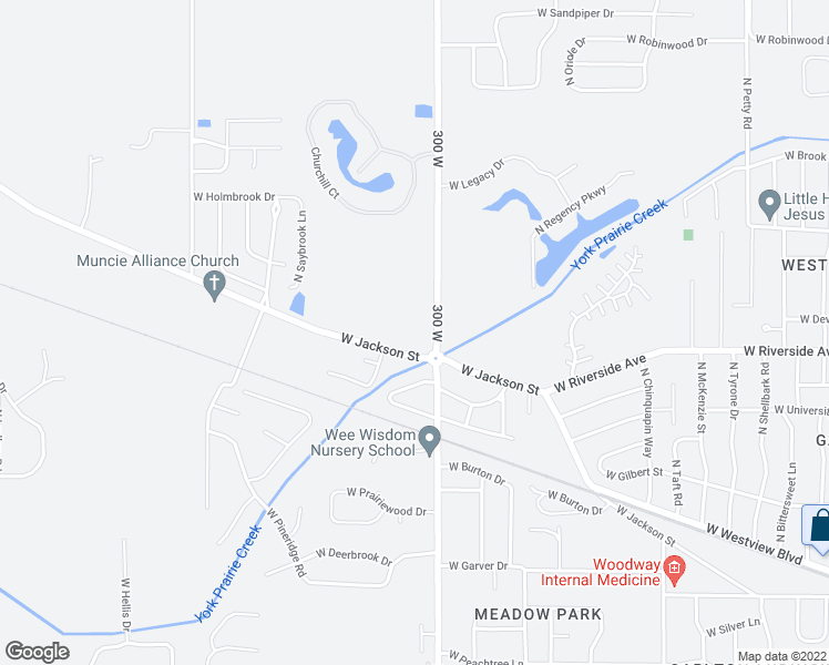 map of restaurants, bars, coffee shops, grocery stores, and more near 801 North Morrison Road in Muncie