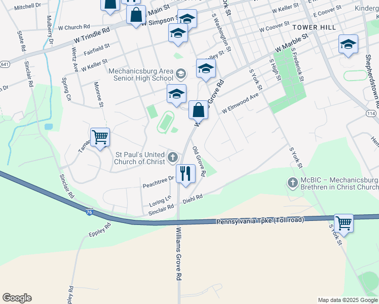 615 Williams Grove Road, Mechanicsburg PA Walk Score