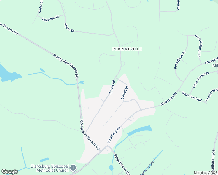 map of restaurants, bars, coffee shops, grocery stores, and more near 104 Agress Road in Millstone