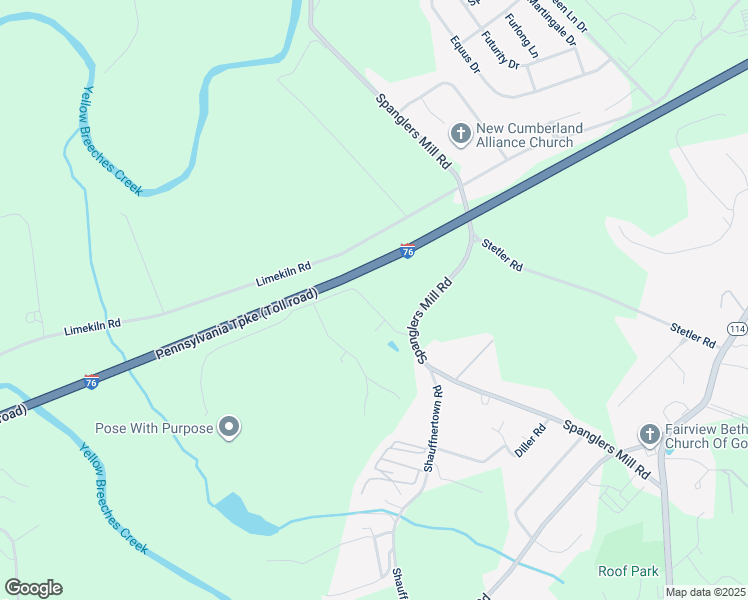 map of restaurants, bars, coffee shops, grocery stores, and more near 218 Myers Lane in New Cumberland