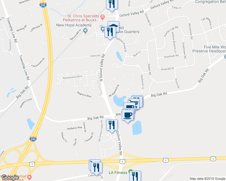 map of restaurants, bars, coffee shops, grocery stores, and more near 139 Coventry Court in Morrisville