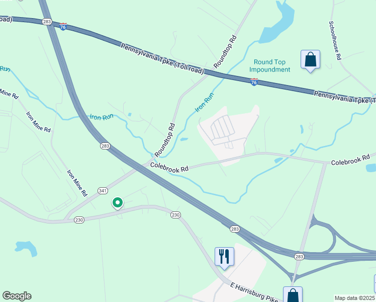 map of restaurants, bars, coffee shops, grocery stores, and more near 515 Colebrook Road in Middletown