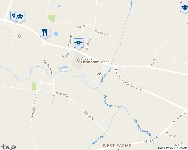 map of restaurants, bars, coffee shops, grocery stores, and more near 10 Morello Court in Farmingdale