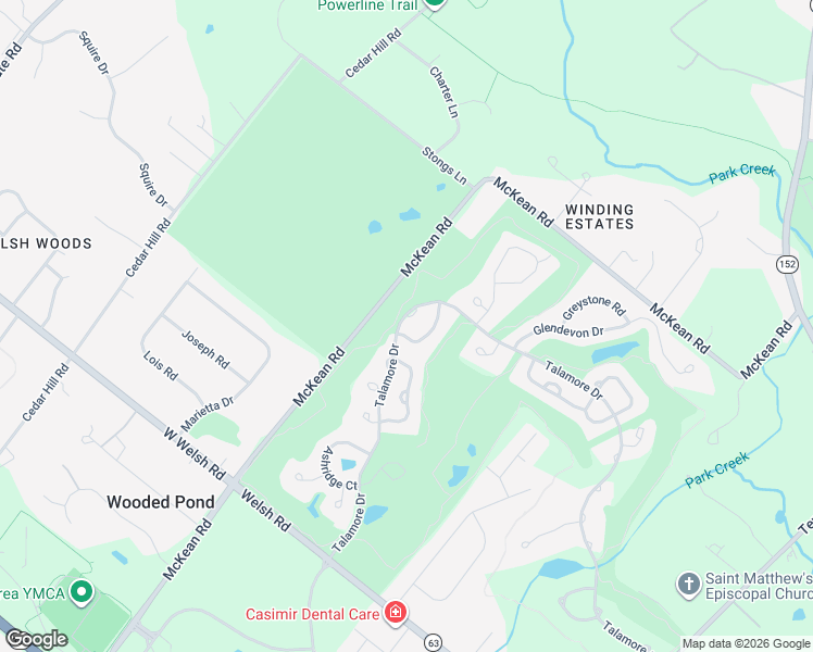 map of restaurants, bars, coffee shops, grocery stores, and more near 705 Talamore Dr in Ambler