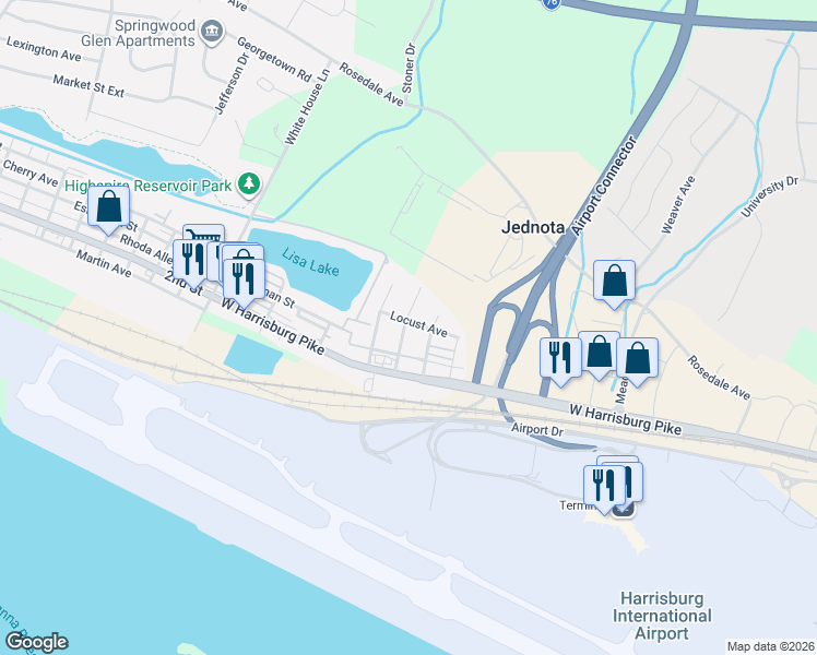 map of restaurants, bars, coffee shops, grocery stores, and more near 80 Bradford Avenue in Middletown