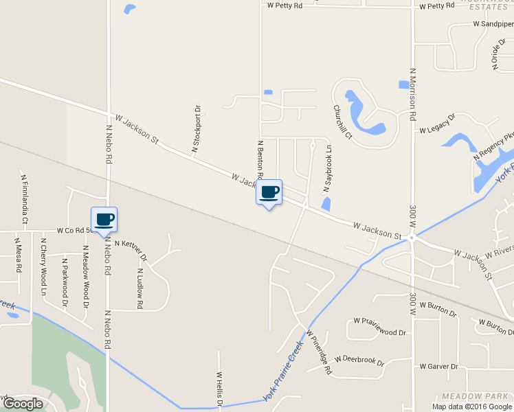 map of restaurants, bars, coffee shops, grocery stores, and more near 5701 West Jackson Street in Muncie