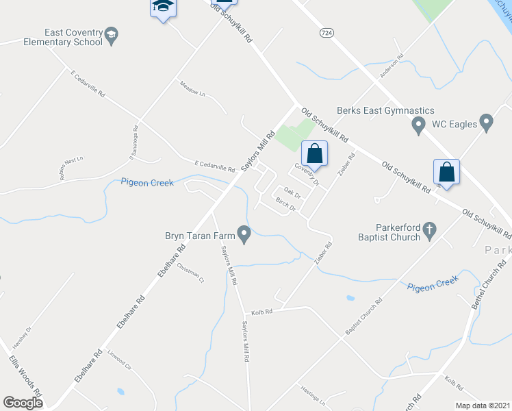 map of restaurants, bars, coffee shops, grocery stores, and more near 99 Creekside Drive in Spring City