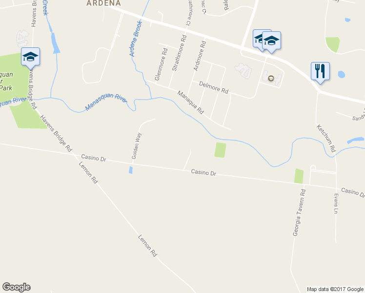 map of restaurants, bars, coffee shops, grocery stores, and more near 5 River Drive in Farmingdale