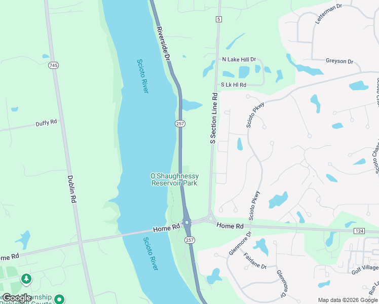 map of restaurants, bars, coffee shops, grocery stores, and more near 7321 Riverside Drive in Powell