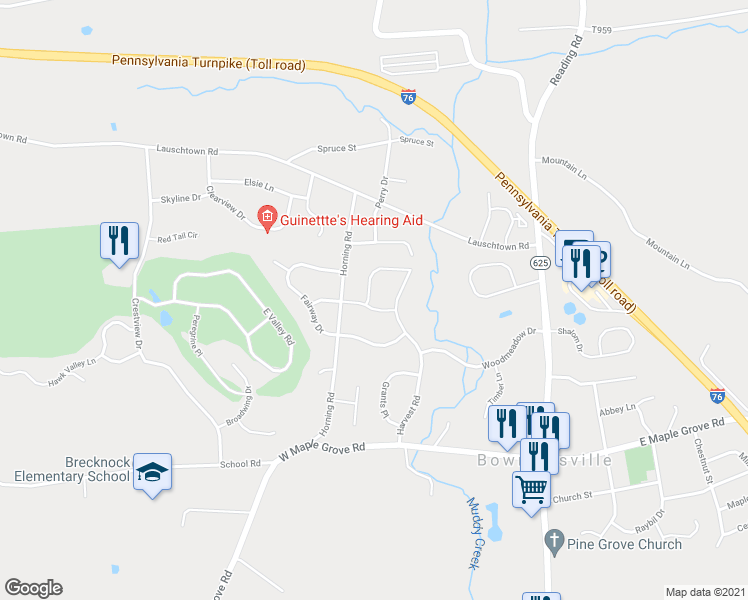 map of restaurants, bars, coffee shops, grocery stores, and more near 185 Masters Drive in Denver