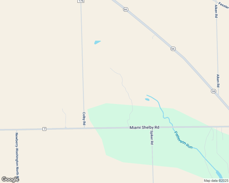 map of restaurants, bars, coffee shops, grocery stores, and more near 6841 West Miami-Shelby Road in Piqua