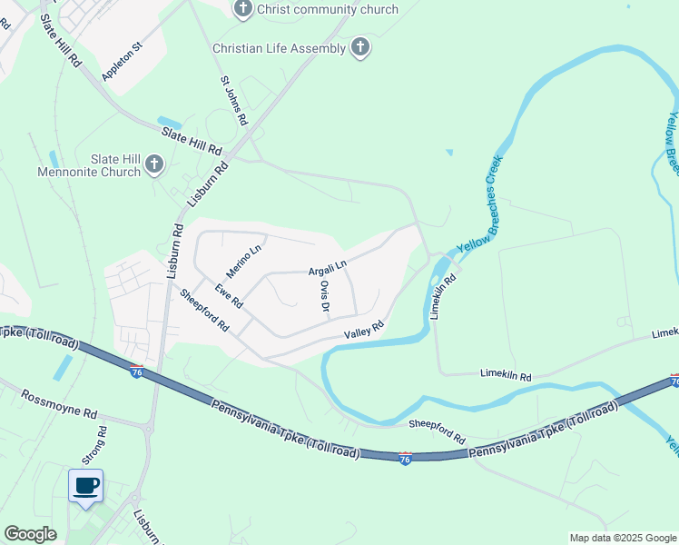 map of restaurants, bars, coffee shops, grocery stores, and more near 11 Dishley Drive in Mechanicsburg