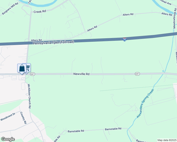 map of restaurants, bars, coffee shops, grocery stores, and more near 1679 Newville Rd in Carlisle