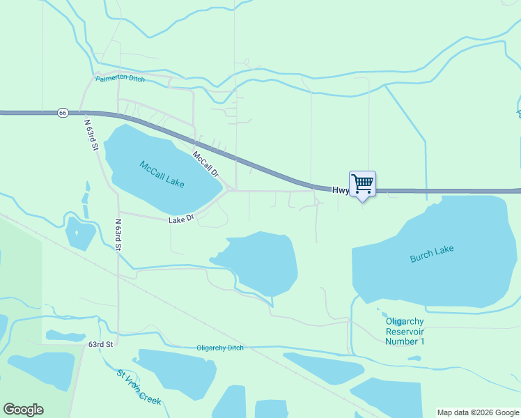 map of restaurants, bars, coffee shops, grocery stores, and more near 6620 McCall Drive in Longmont