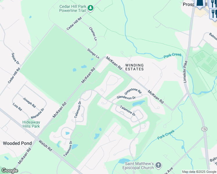 map of restaurants, bars, coffee shops, grocery stores, and more near 533 Exeter Court in Ambler