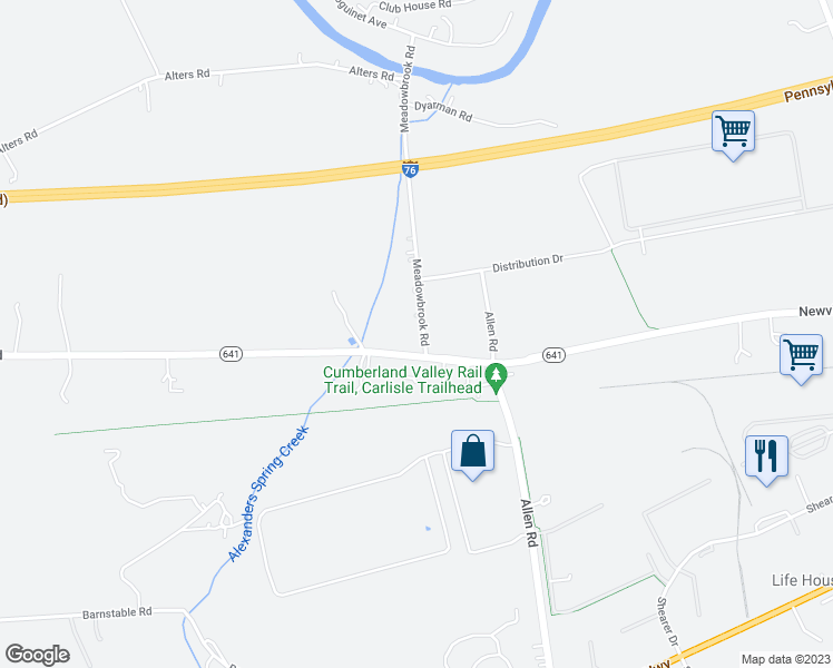 map of restaurants, bars, coffee shops, grocery stores, and more near 10 Meadowbrook Road in Carlisle