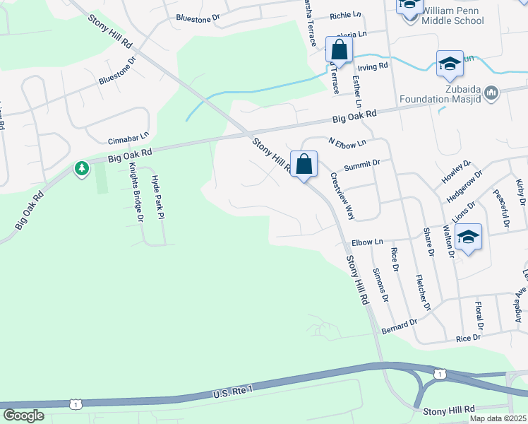 map of restaurants, bars, coffee shops, grocery stores, and more near 125 Mountain Oaks Road in Morrisville