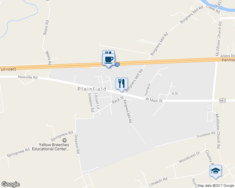 map of restaurants, bars, coffee shops, grocery stores, and more near 20 West Main Street in Carlisle