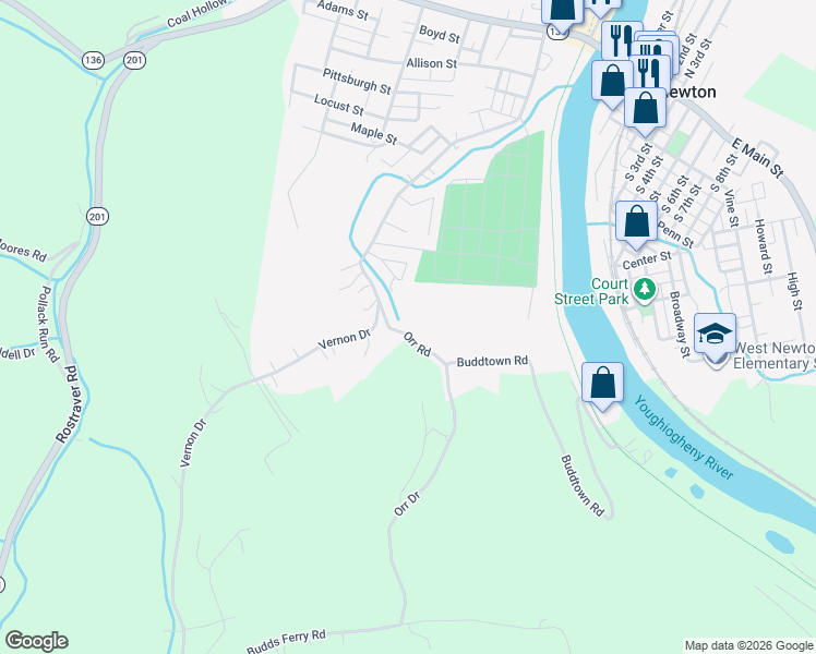 map of restaurants, bars, coffee shops, grocery stores, and more near 31 Orr Road in West Newton