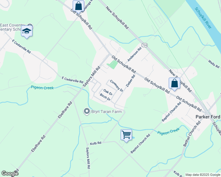 map of restaurants, bars, coffee shops, grocery stores, and more near 12 Maplewood Drive in Spring City
