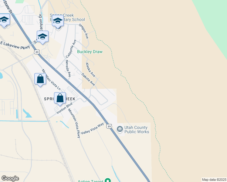 map of restaurants, bars, coffee shops, grocery stores, and more near 2353 Alaska Avenue in Provo