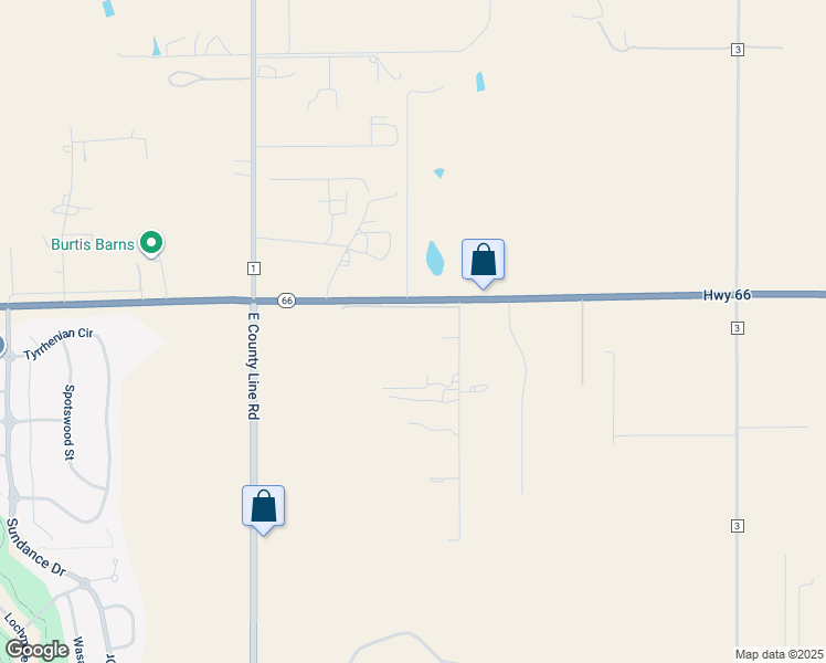map of restaurants, bars, coffee shops, grocery stores, and more near 13941 Elmore Road in Longmont