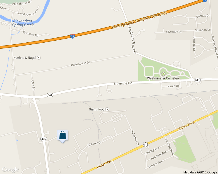 map of restaurants, bars, coffee shops, grocery stores, and more near 1198 Newville Road in Carlisle