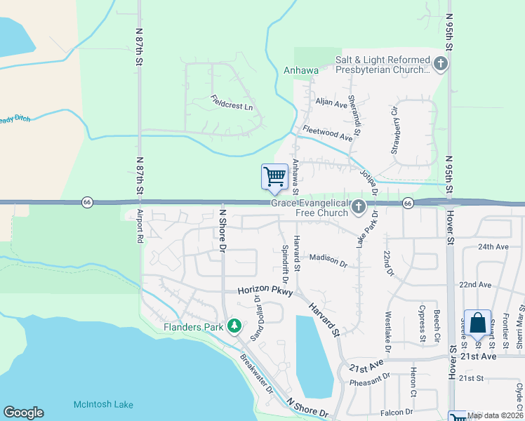 map of restaurants, bars, coffee shops, grocery stores, and more near 2924 Bow Line Place in Longmont