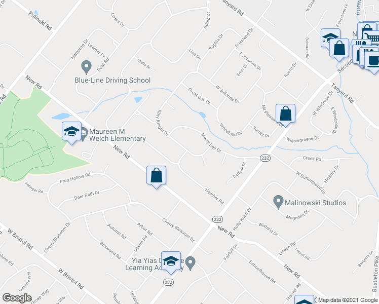 map of restaurants, bars, coffee shops, grocery stores, and more near 26 Kitty Knight Drive in Southampton