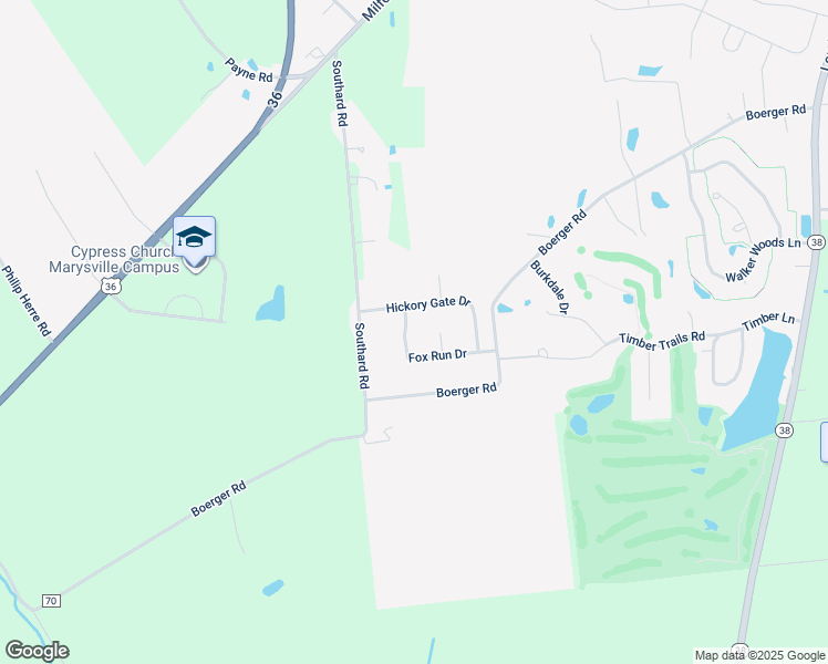 map of restaurants, bars, coffee shops, grocery stores, and more near 1370 Fox Run Drive in Marysville