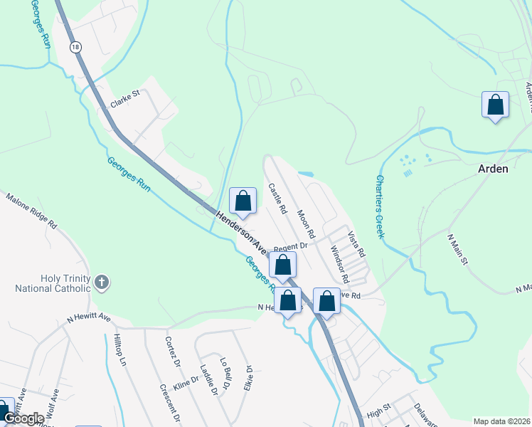 map of restaurants, bars, coffee shops, grocery stores, and more near 338 Festival Road in Washington