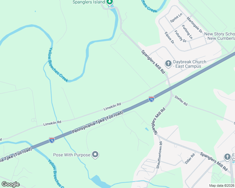 map of restaurants, bars, coffee shops, grocery stores, and more near 833-929 Limekiln Road in New Cumberland