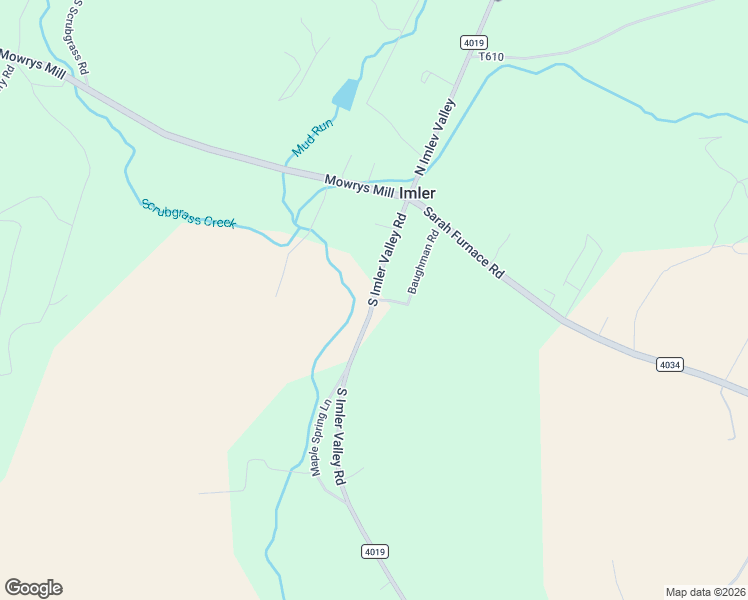 map of restaurants, bars, coffee shops, grocery stores, and more near 2 South Imler Valley Road in Imler