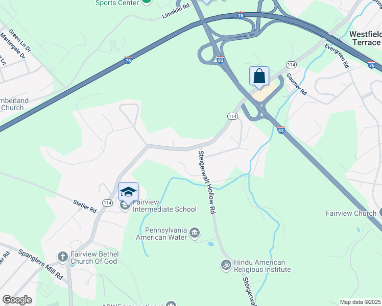 map of restaurants, bars, coffee shops, grocery stores, and more near 420 Lewisberry Road in New Cumberland