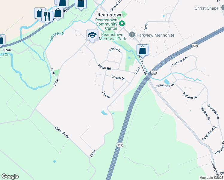 map of restaurants, bars, coffee shops, grocery stores, and more near 4 Surrey Drive in Stevens