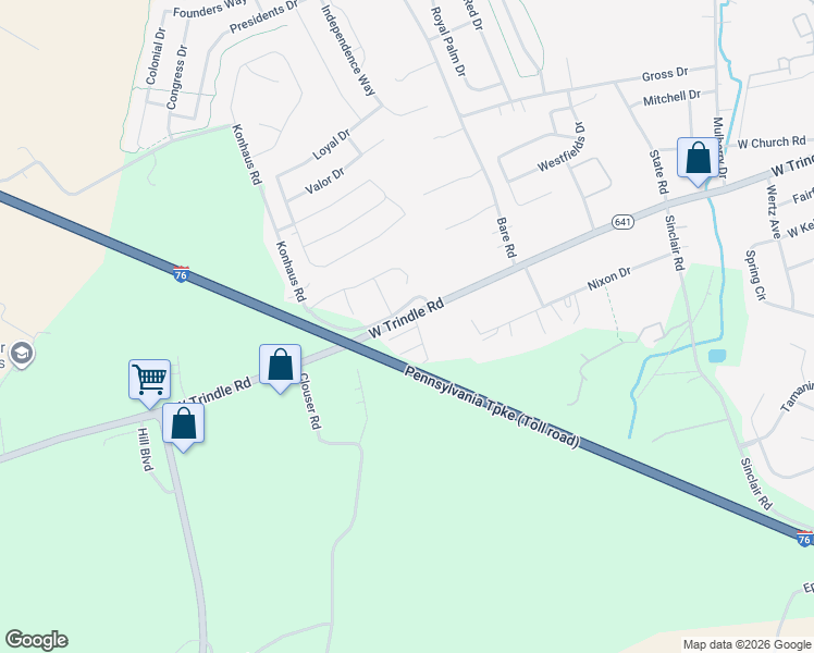 map of restaurants, bars, coffee shops, grocery stores, and more near 967 West Trindle Road in Mechanicsburg