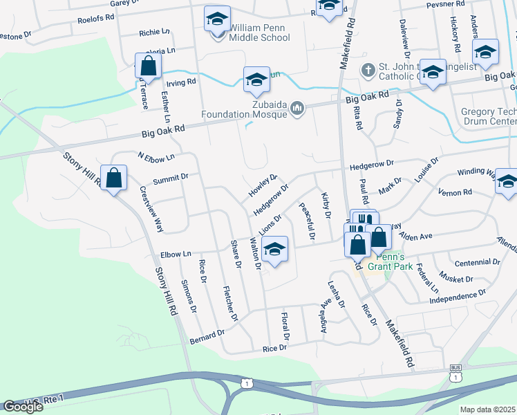 map of restaurants, bars, coffee shops, grocery stores, and more near 20 Hedgerow Drive in Morrisville