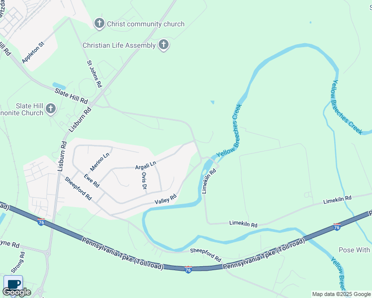 map of restaurants, bars, coffee shops, grocery stores, and more near 42 Argali Lane in Mechanicsburg