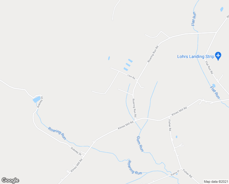 map of restaurants, bars, coffee shops, grocery stores, and more near 1270 Roaring Run Road in Boswell