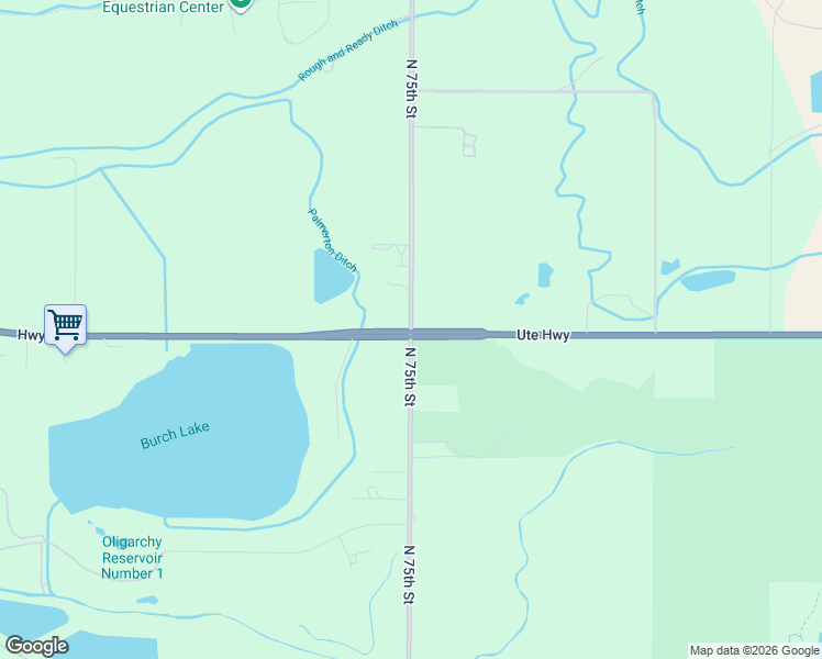 map of restaurants, bars, coffee shops, grocery stores, and more near 12601 North 75th Street in Longmont